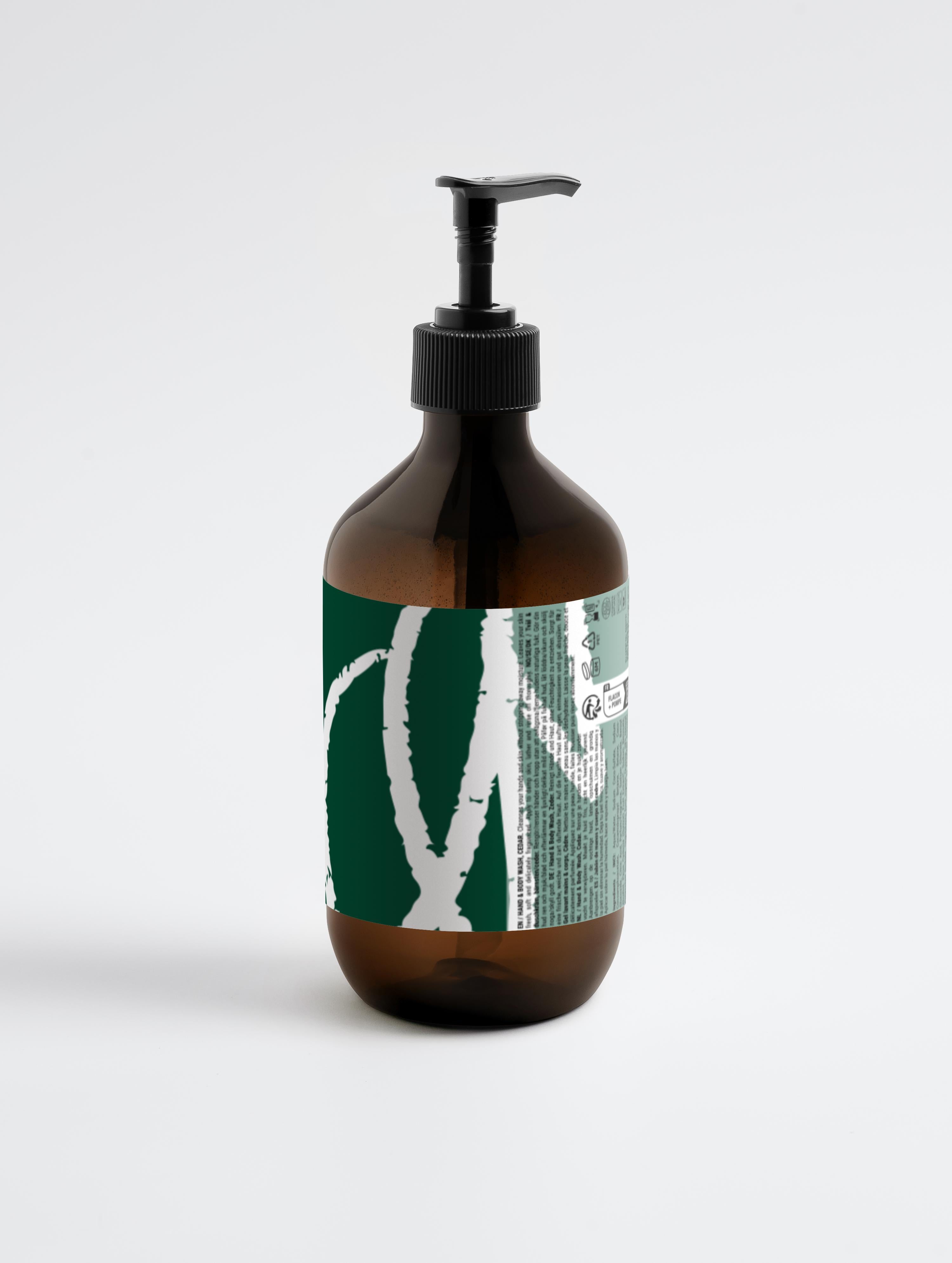 Hand & Body Wash, Peppermint & Dark Cedar